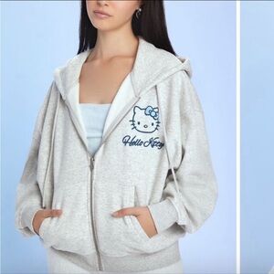 FOREVER 21 x Hello Kitty Plus Fleece Zip Up Hoodie
